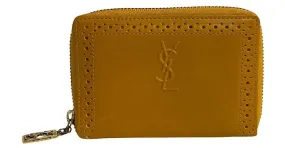 Billetera de cuero Yves Saint Laurent con cremallera, estuche para monedas de cuero en muy buen estado 