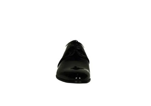 Blucher Liso Charol Negro Piso Suela