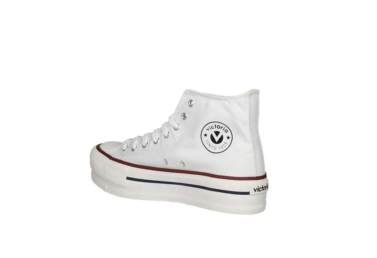 Bota Victoria Lona Blanco Piso Doble