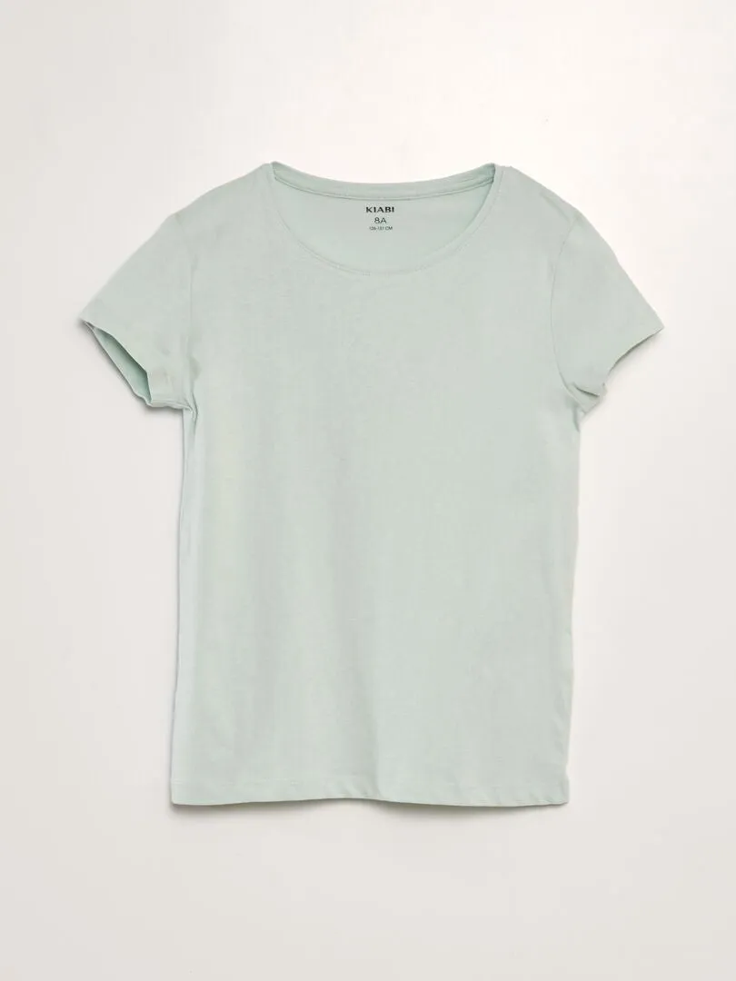 CAMISETA DE PUNTO LISA  AZUL