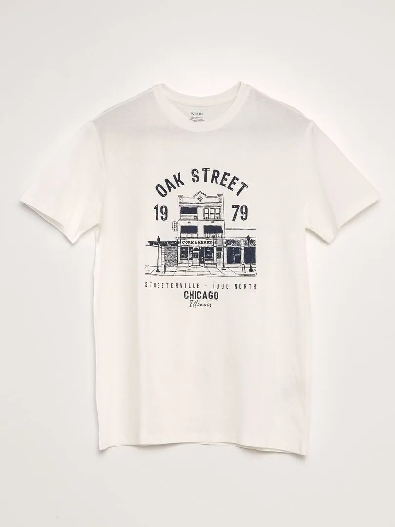 CAMISETA ESTAMPADA  BEIGE