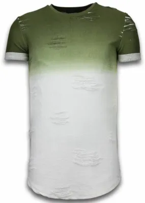 Camisetas - Flare Effect de dos colores Long Fit - Verde