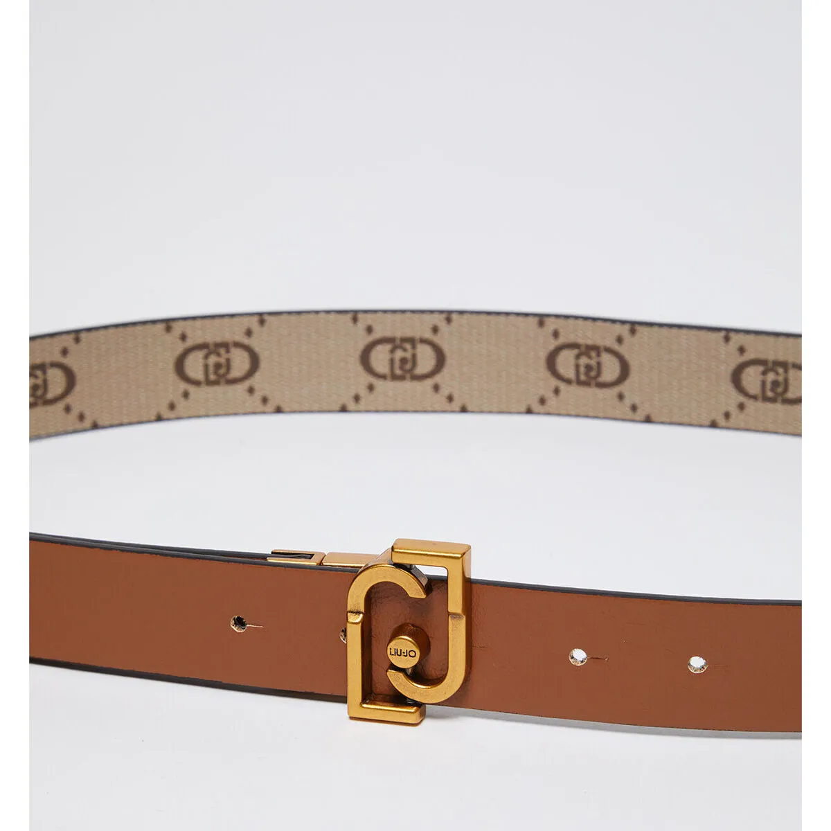Cinturón reversible con hebilla con logotipo