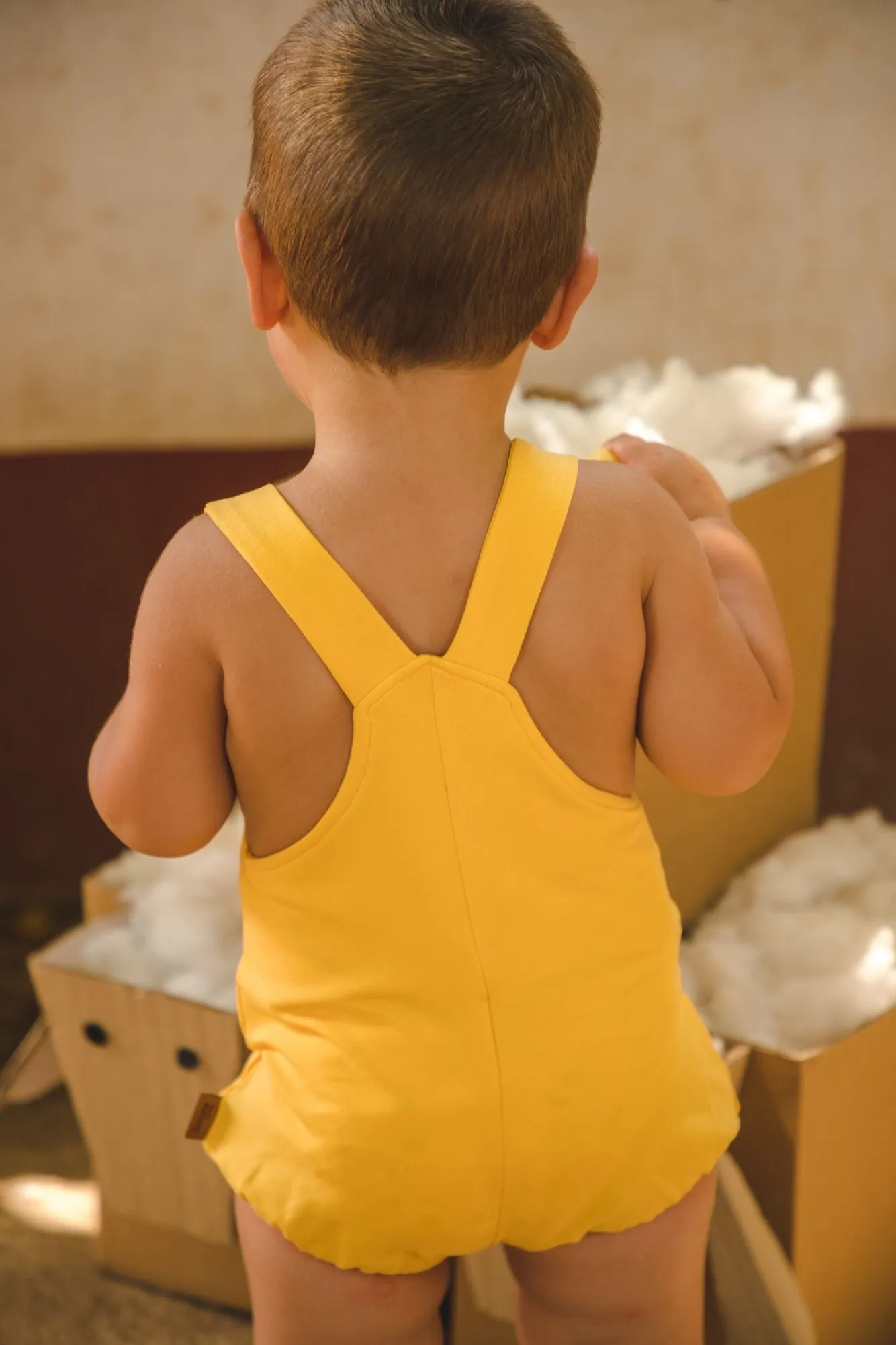 Cocote yellow cotton dungarees for boys