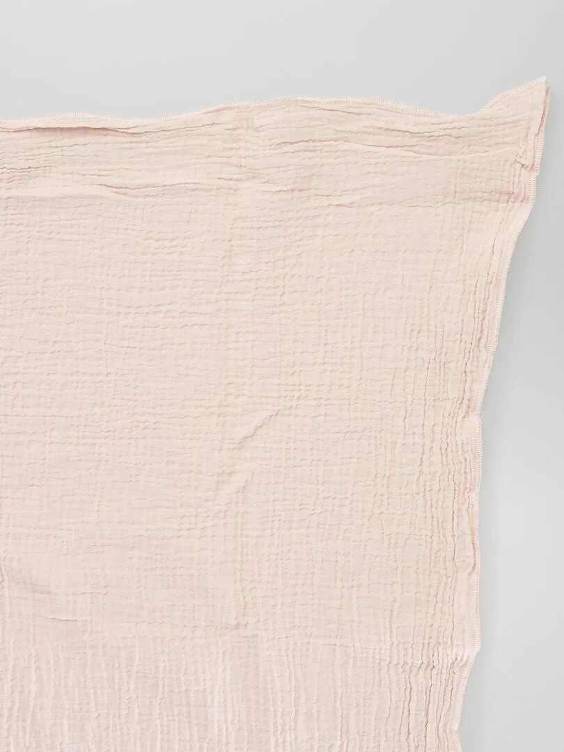 COLCHA INDIVIDUAL DE GASA DE ALGODóN 130 X 160 CM  ROSA