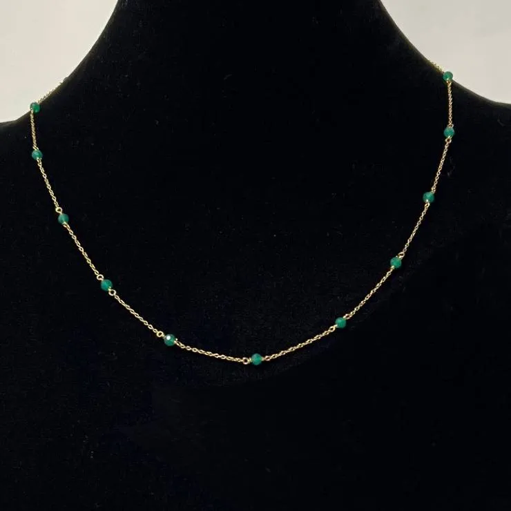 Collar Bolitas Verde