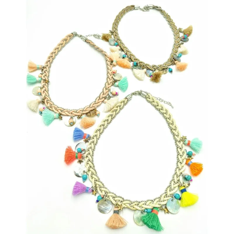 Collar Étnico Boho Chic Flecos