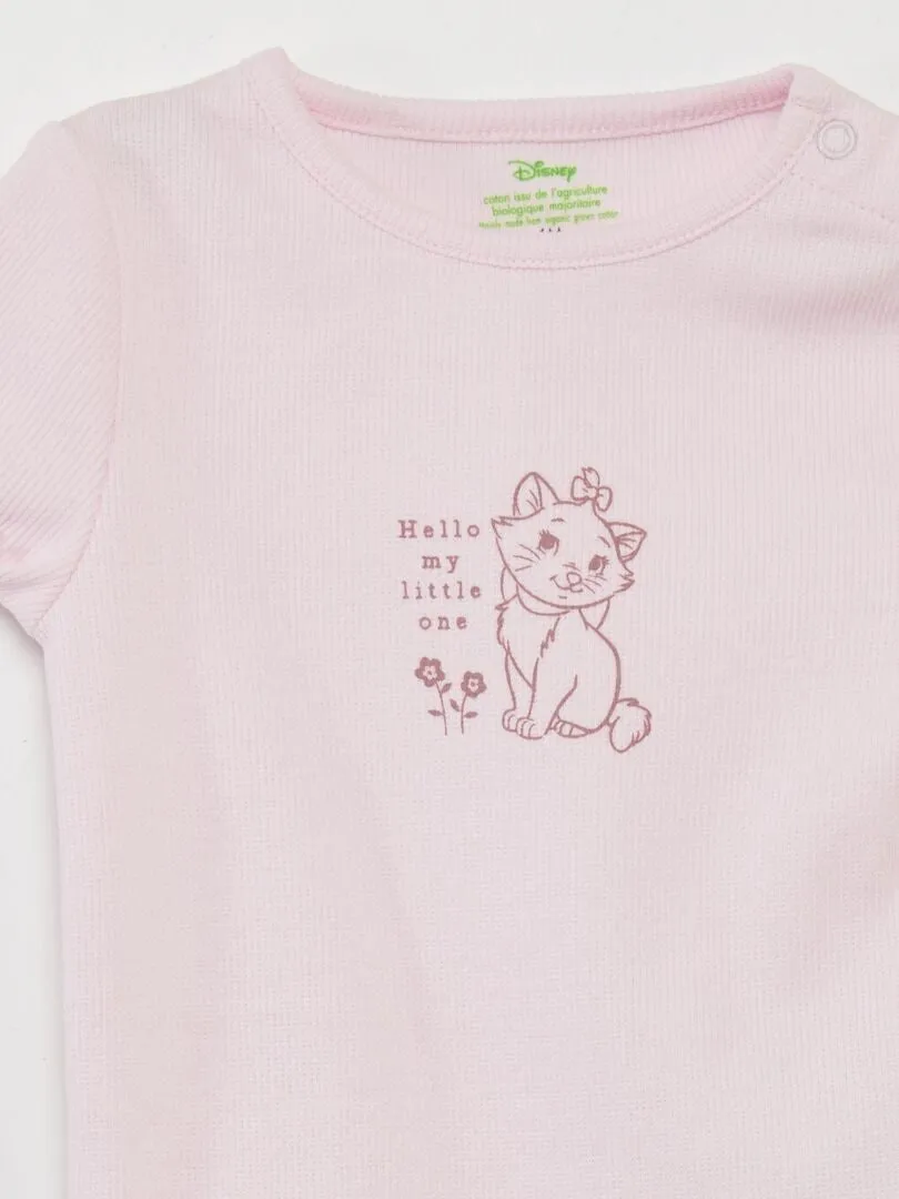 CONJUNTO 'DISNEY' CON BODY DE CANALé + LEGGING CORTO  ROSA