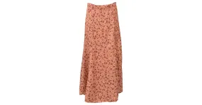 Falda Midi Pascaline con Estampado Floral Sandro Paris en Twill Naranja 