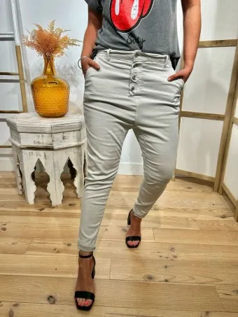 Jeans Baggy DASSEL Taupe