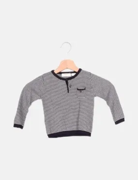Mango Jersey bicolor estampado rayas