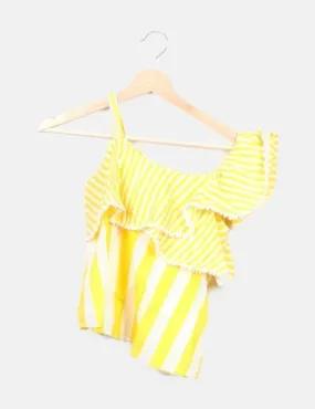 Mayoral Blusa bicolor estampado rayas