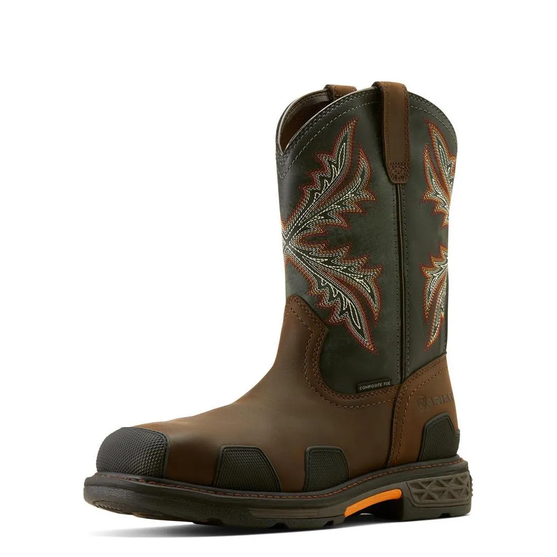 OVERDRIVE COMPOSITETOE WIDE SQUARE TOE WORK BOOT BROWN
