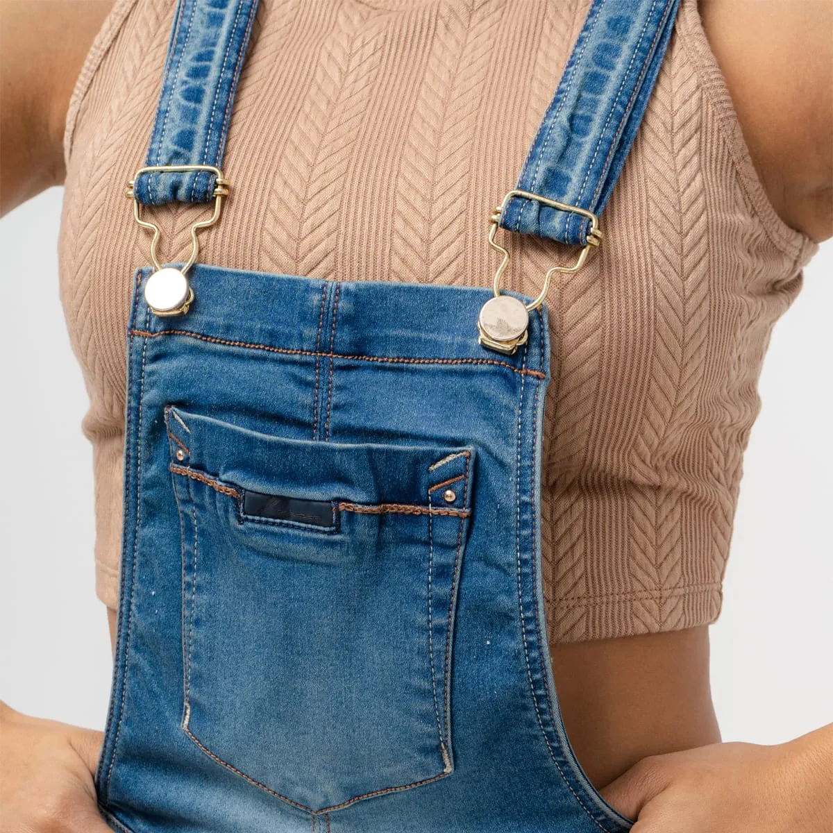 Overol Denim Skinny Lined