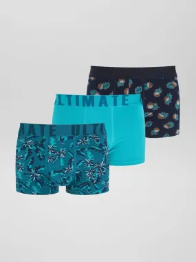 Pack de 3 boxers de fantasía - AZUL
