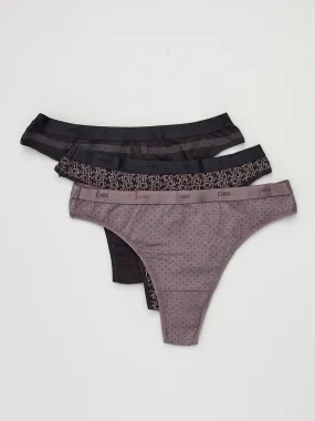 Pack de 3 tangas Les Pockets de 'DIM' - NEGRO