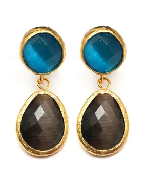 PENDIENTES PEQUEÑOS EN BICOLOR IDEALES PARA LUCIR EN BODAS