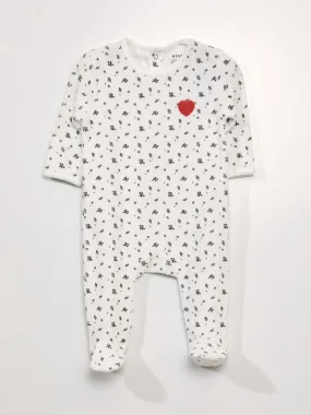 Pijama de terciopelo - BLANCO