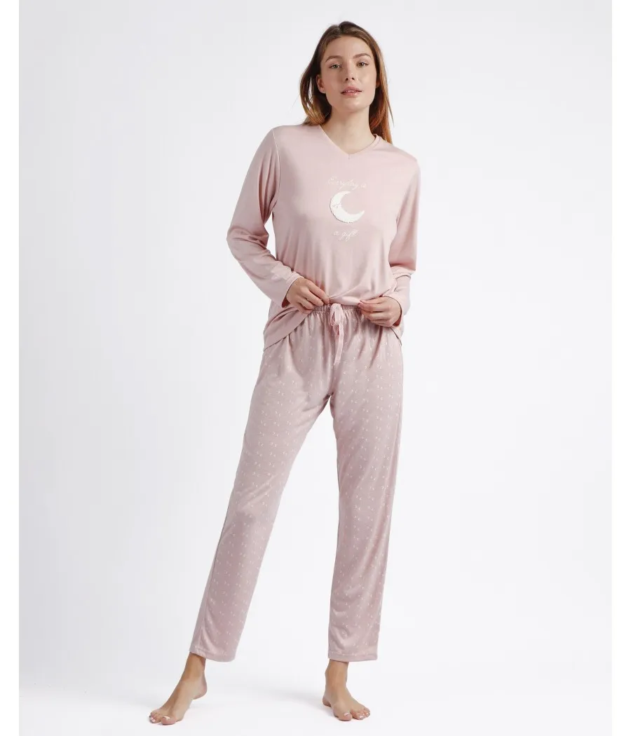 Pijama invierno mujer Admas Everyday Maquillaje viscosa