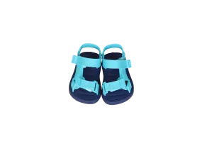 Sandalia Playa Celeste 2 Velcros Tres Tiras Argollas