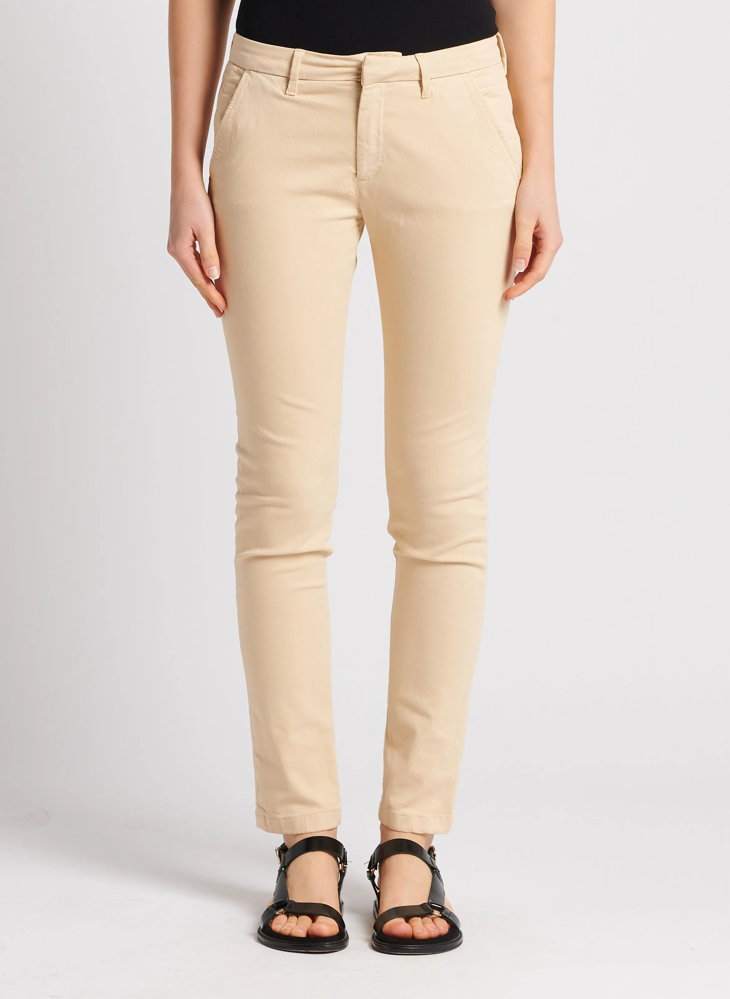SANDY BASIC 2  PANTALóN CHINO DE MEZCLA DE ALGODóN EN AMARILLO