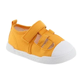 Zapatillas barefoot de lona Blanditos Limón Ocre