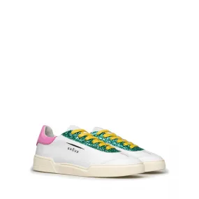 Zapatos Sneakers Mujer GHOUD Venice L1LW LS02 Wht Pink Cuero Blanco